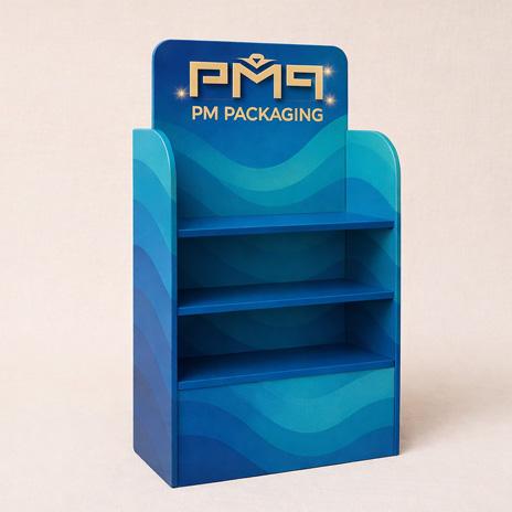 Sustainable display printed on recyclable boards