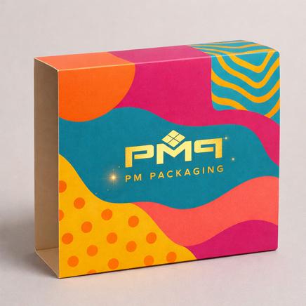 Close‑up of sleeve with die‑cut window and precise glue seam