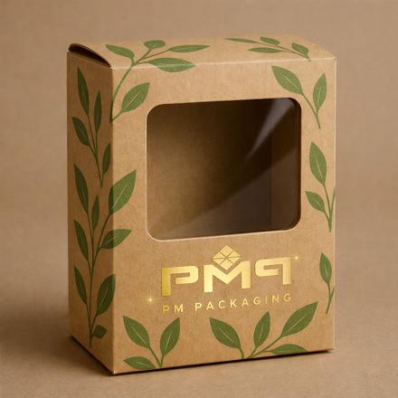 Close‑up of die‑cut window shape with clean edges and film patch