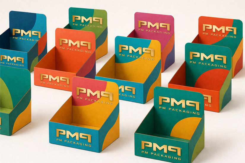 Display tray with premium graphics and finishes