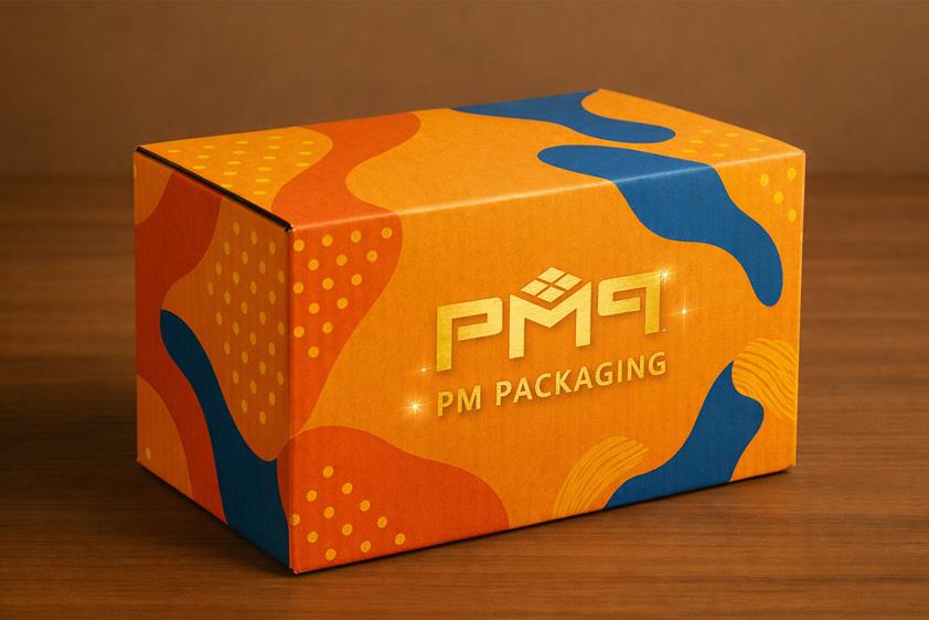 Full Overlap (FOL) corrugated shipping box with overlapping outer flaps